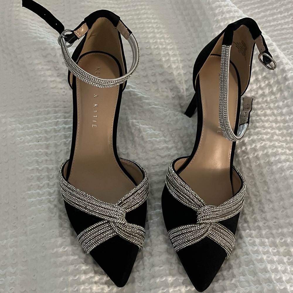 Kelly & Katie Black Sparkle Pumps
